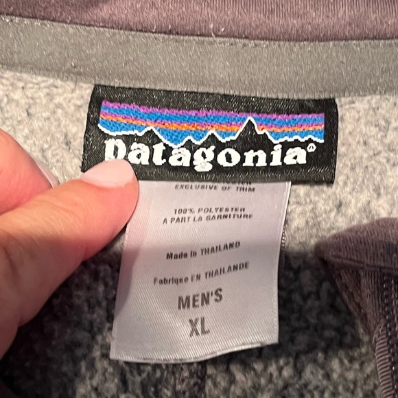 Men’s gray and tan trim Patagonia full zip jacket.  Size xl. - Picture 10 of 10